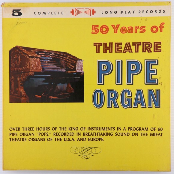 50 Years Of Theatre Pipe Organ Stereo 5x LP Record Box Set 12" Somerset SF-G 52 - Picture 1 of 16